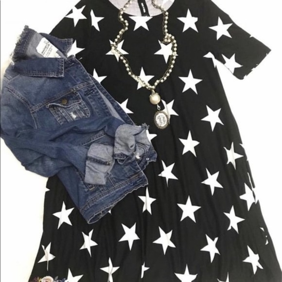 Agnes‎ and Dora Big Star Swing Tunic Top Dress Americana XXS Patriotic - Picture 4 of 7
